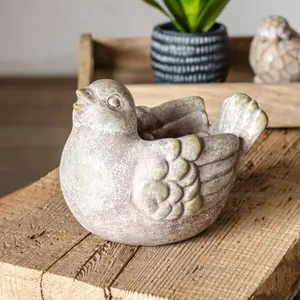 Singing Bird Cement Pot