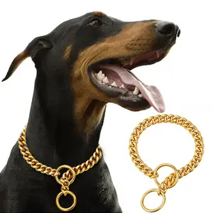 Cool&Stylish stainless steel buckle dog collar, perfect training choker for small, medium, large dogs!