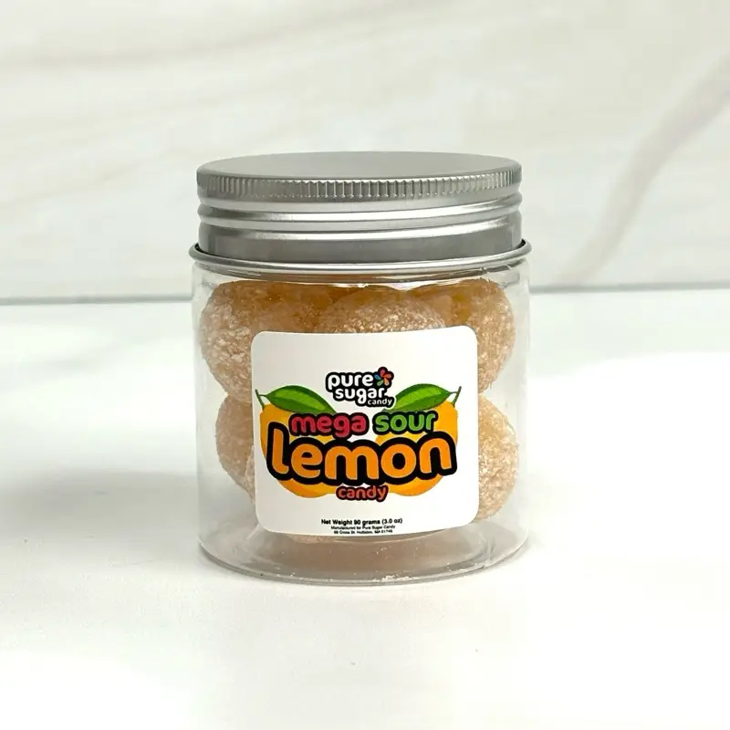 *MEGA* SOUR CANDY BALLS JAR - LEMON