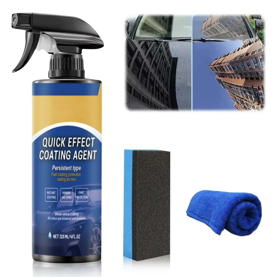 Nano Automotive Coating Spray - Car Paint Waxing, Waterless Wash Wax, Scratch Repair Wax, Protective Coating for Mirror Gloss & Scratch Protection, 120ml #fathersdaygift, Car Paint Sealant, Protective Coating Solution