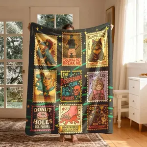 Dungeon Crawler Carl Flannel Throw Blanket Soft Funny Throw Blanket Cozy Lightweight Plush Portable Cover Blanket For Sofa Warm Gift For Birthday Holiday Anime Gaming Fans Adults Teens Men Women Couch Bed Office All Season Otaku Room Decor
