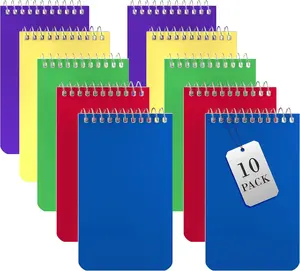 Small Notebooks, Spiral Notepads 3x5" - (Pack of 10) Pocket Notebook, Memo Pads For , Office, College, School - Lined College Ruled Paper - 5 Colored Notebooks, 75 Sheets Per Notebook