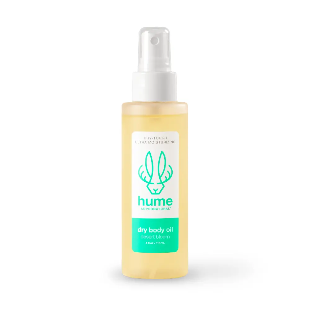 Hume Supernatural Dry Body Oil Spray - Ultra Hydrating Oil for Dry Skin, Non-Oily, Fast-Absorbing, Non-Greasy, No Stain, Quick Drying, Light and Nourishing Body Oils for Women and Men, Plant-Based, Dry Oil Body Spray for Long-Lasting Moisture