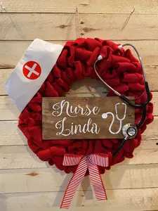 Nurse Burlap Wreath