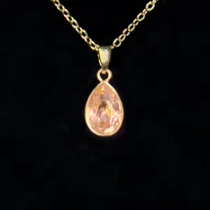 June 18K Gold Plated Necklace with Genuine Swarovski Crystal Birthstone