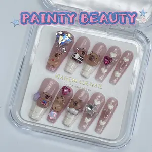【A31】Cfrench style Cute Capybara handmade press on nails