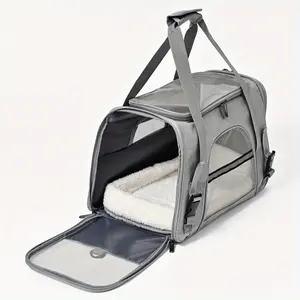 Pet Carrier Handbag Portable Foldable Cat and Dog Bag with Cushion Breathable Pet Backpack for Cats