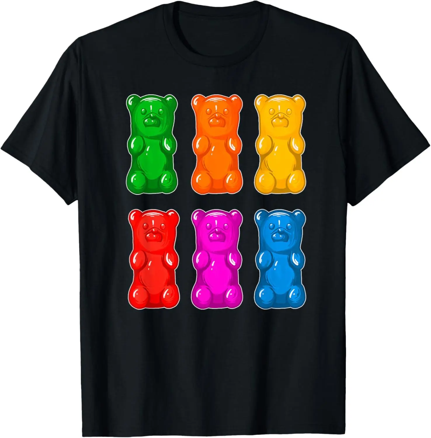 100% cotton Unisex Gummy Bears T-shirt for adult and T-Shirt