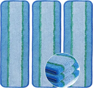 Bona Powerloop Deep Cleaning Replacement Mop Pads - 3-Pack, Polyester, Adjustable, Washable, Reusable Smooth Hardwood Floor Mop Accessory for Home Care