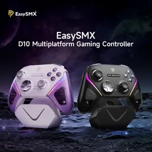 EasySMX D10 PC Gamepad Controller - Elite Wireless Bluetooth Gamepad with TMR Rocker/Double Cutting Trigger/Fully mechanical buttons/smart charger/1000Hz Polling Rate，Suitable for PC/Switch/NS/TV/steam