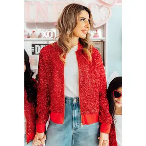 Grown Up Red Sequin Jacket