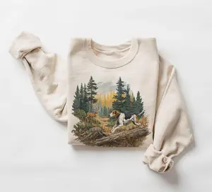 Retro 90's Walker Hound Running Down Buck Deer Vintage Hunting Unisex Sweatshirt