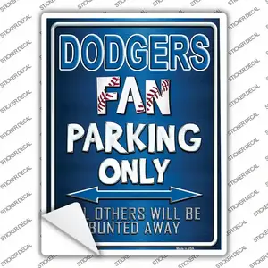 Dodgers Novelty Rectangle Sticker Decal