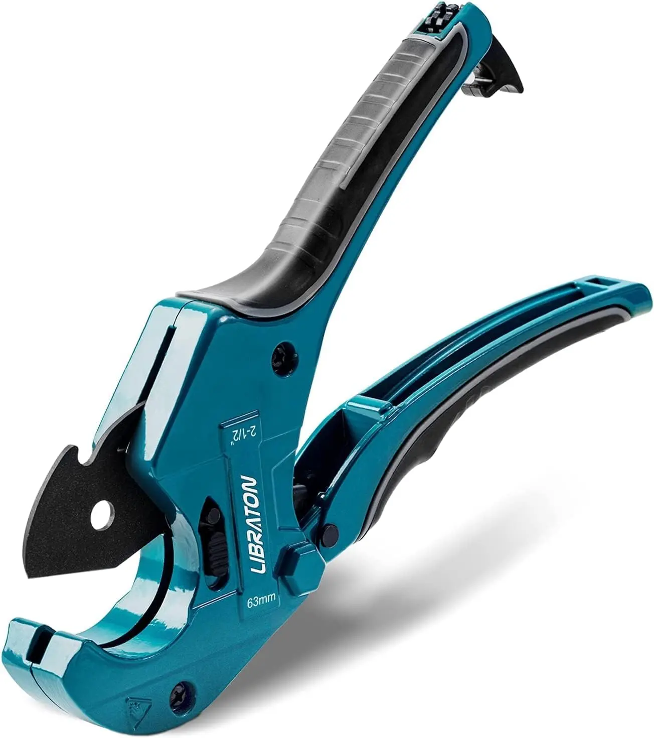 Libraton PVC Pipe Cutter, Up to 2-1/2", Ratchet Pipe Cutter Heavy-Duty, Pex Cutting Tool for Cutting PEX, PVC, PPR Plastic Hoses and Plumbing Pipe,father'sdaygifts
