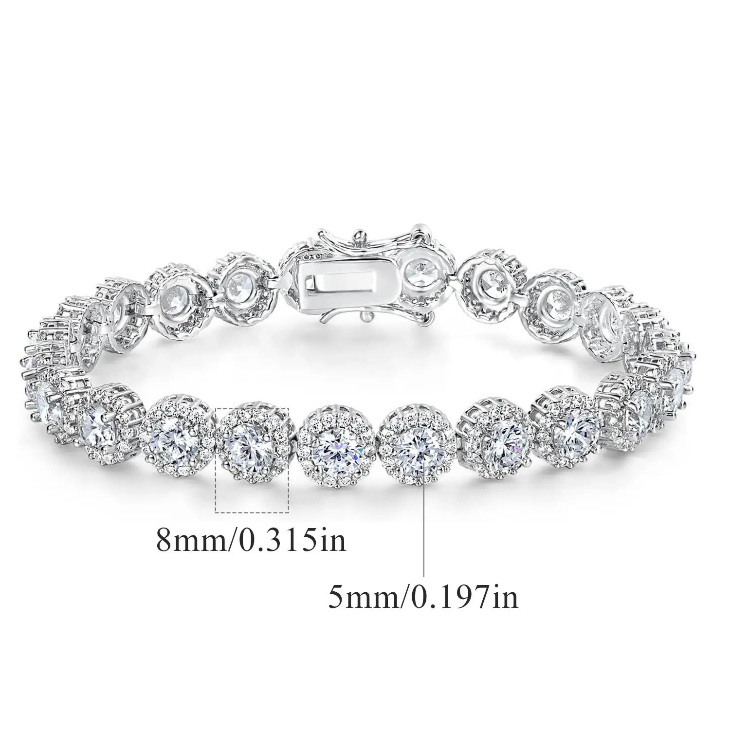 5mm white gold bracelet