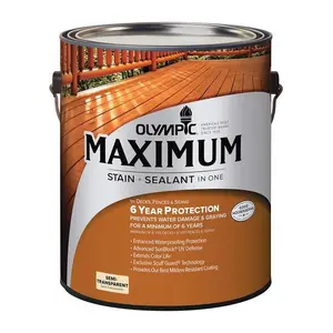 Olympic 1393511 Maximum Semi-Transparent Tintable Semi-Gloss Neutral Base Neutral Oil-Based Stain & Sealant