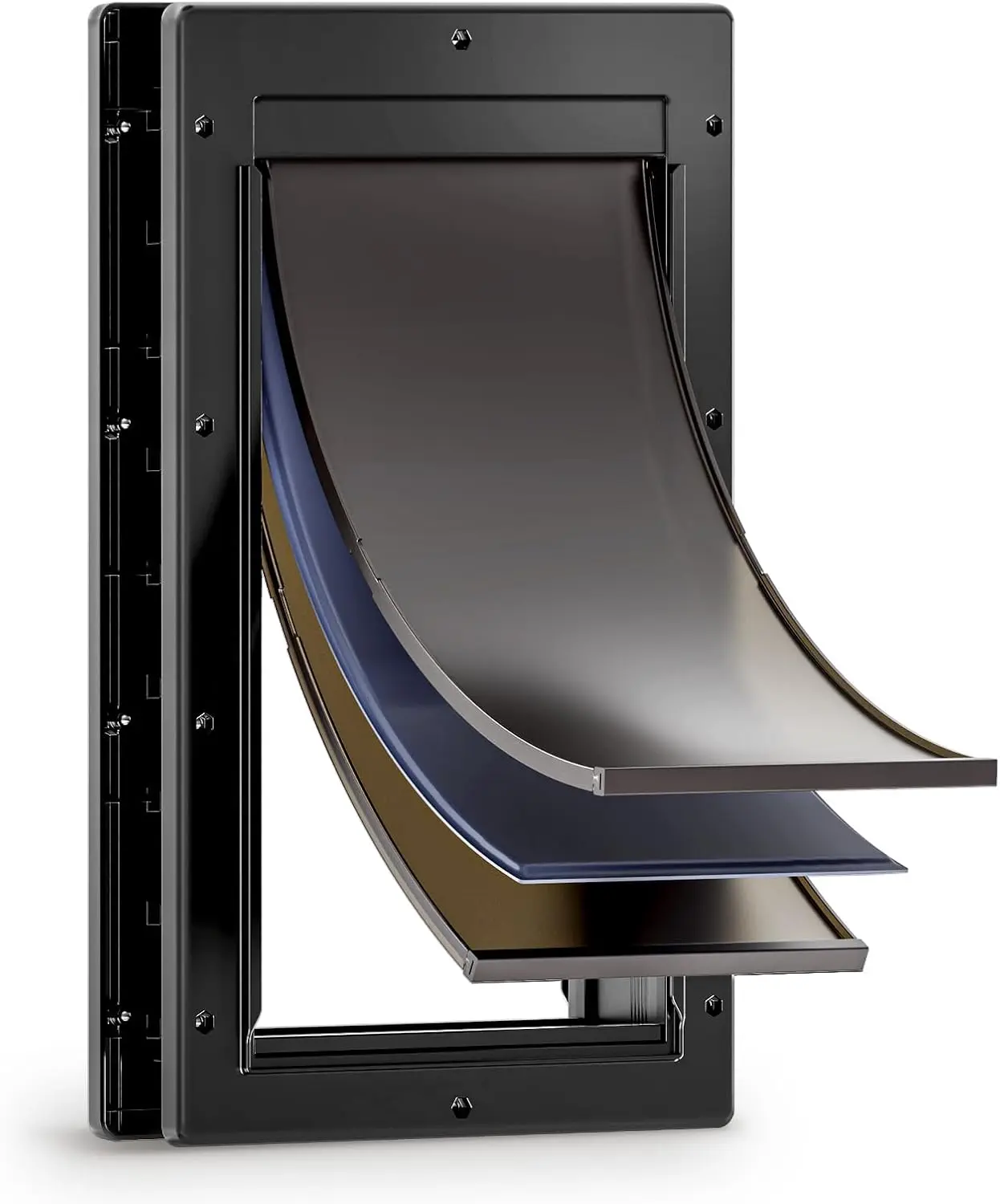 XL Dog Door for Door, Never Rust Plastic Extra Large Doggy Door for Interior and Exterior Doors, X Large Pet Door with 2 Magnetic Flaps, Insulated Flap, Closing Panel, Dog Doors for Pets Up to 220 LB