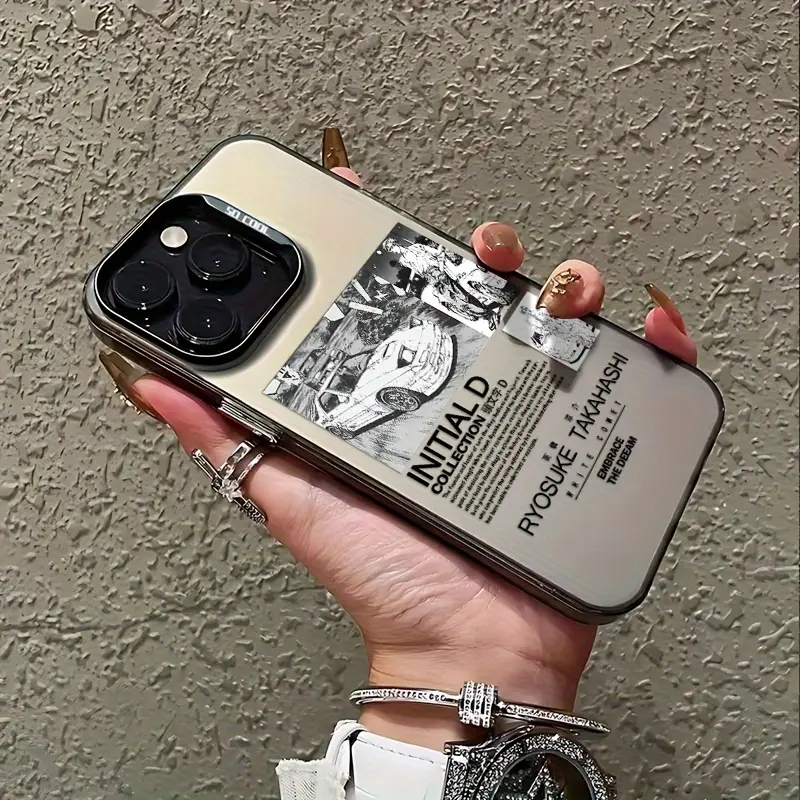 CLC Initial D Takahashi Ryosuke Smartphone Case - Anime Racing Youth Aspirations Themed, Soft, Non-Slip, Shockproof, Drop-Resistant Protection Accessory for iPhone 11-16 Pro Max
