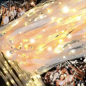 30PCS LED Fairy Sticks with Ribbons Bells Party Lights for Weddings Graduations Festivals Carnivals Concerts Birthday Valentine Mother Day Decor