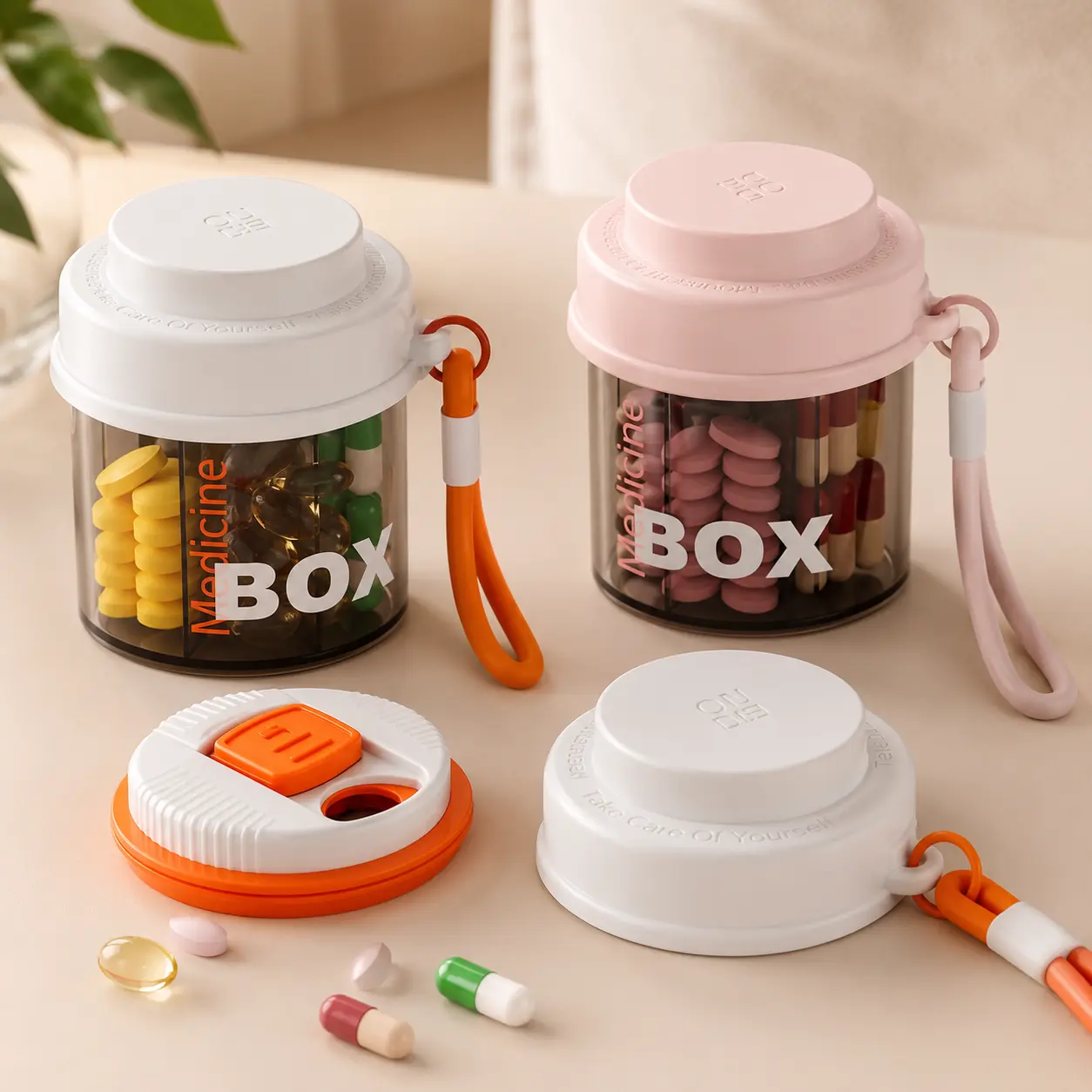 Small Pill Box,Pill Case,Pill Organizer,Travel Waterproof Portable Pocket Pill Box Medicine Organizer,Daily Pill Container for Purses Compact Travel Medicine Holder for Vitamins Medication day easy use mini storage Healthcare Aid