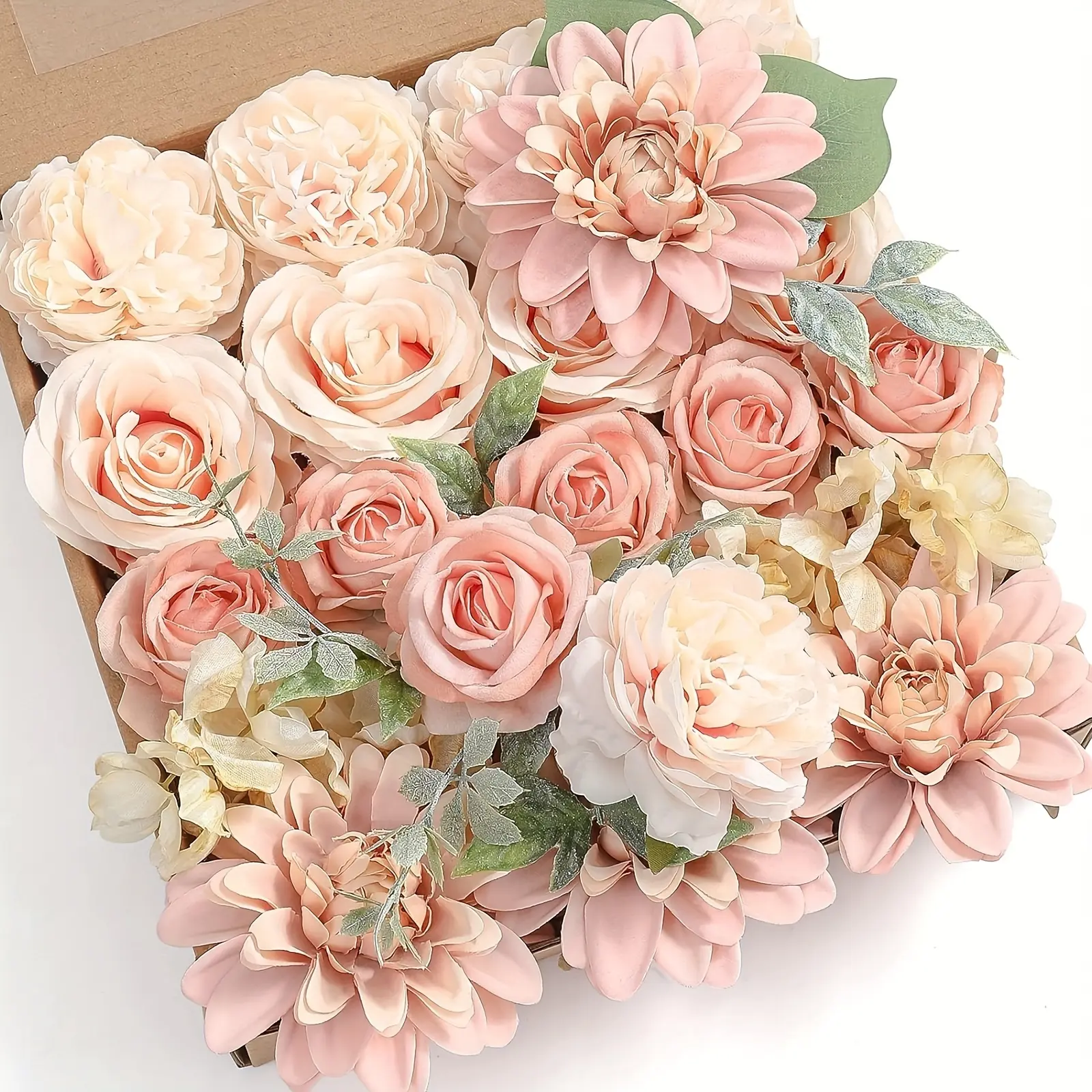 Artificial Flower Set for DIY Wedding Bouquets, Artificial Roses Bouquet, Centerpiece Decorations, Home Decoration, Floral Arrangements, Artificial Faux Flowers, Faux Decorative Flower
