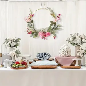 Desk decoration Golden Iron Rings with Wooden Bases for DIY Wreath Wall Decorations 20-Piece Set Ideal for Weddings Birthdays & Table Settings Bridal Shower Gift Ornaments Boxes Unisex Elegant Design Thanksgiving Day