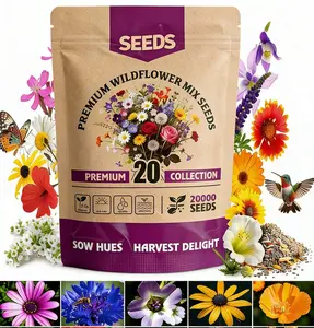 Home Grown Wildflower Seeds Bulk Seeds Mix 20000 (Pure Seeds - No Filler) Attracting Bees, Birds & Butterflies#SummerVibes