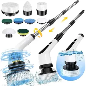 Electric Spin Scrubber Upgraded Battery with Extra-Long Runtime, IPX7 Waterproof Power Cleaner with 9 Brush Heads, 2 Speeds Adjustable Long Handle for Bathroom, Floor, Shower outdoorfun