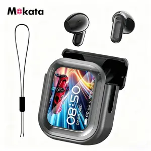 MOKATA Bluetooth 5.4 Earphones LED Display High Fidelity Waterproof Wireless Earphones | Suitable for Office, Sports, Study and Audio Calls | Built-in Microphone | Earphones