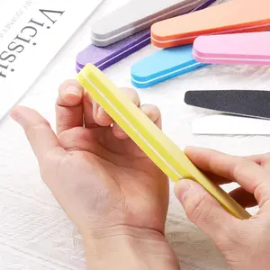 10pcs Nail Buffers, 100/180 Grit Nail Buffer Block, Double Sided Sponge Nail Buffing Smoothing File Manicure Pedicure Tool for Acrylic/Natural Nails, Nail Care Products, Nail Art, multicolored, Nail Tools