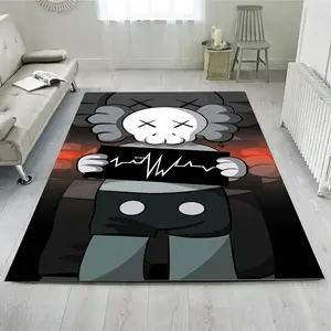 Black and White Hypebeast Street Fashion Art Carpet, Non-Slip Abstract Rug for Teenage Room,Hypebeast Sneakerhead Decor,Popular Rug,Play Mat N18
