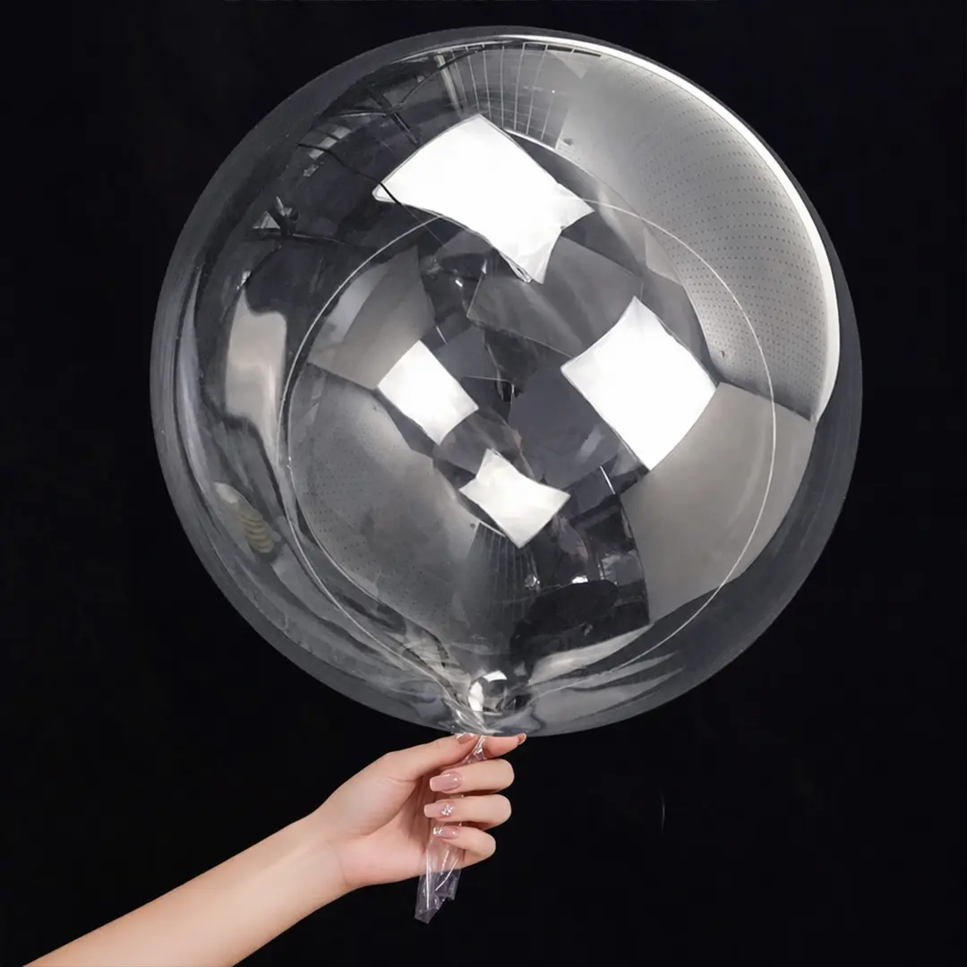40-Piece High-Elastic Inflatable Transparent Bobo Bubble Balloon Set for Weddings, Birthday Party Decorations (Indoor & Outdoor Use)