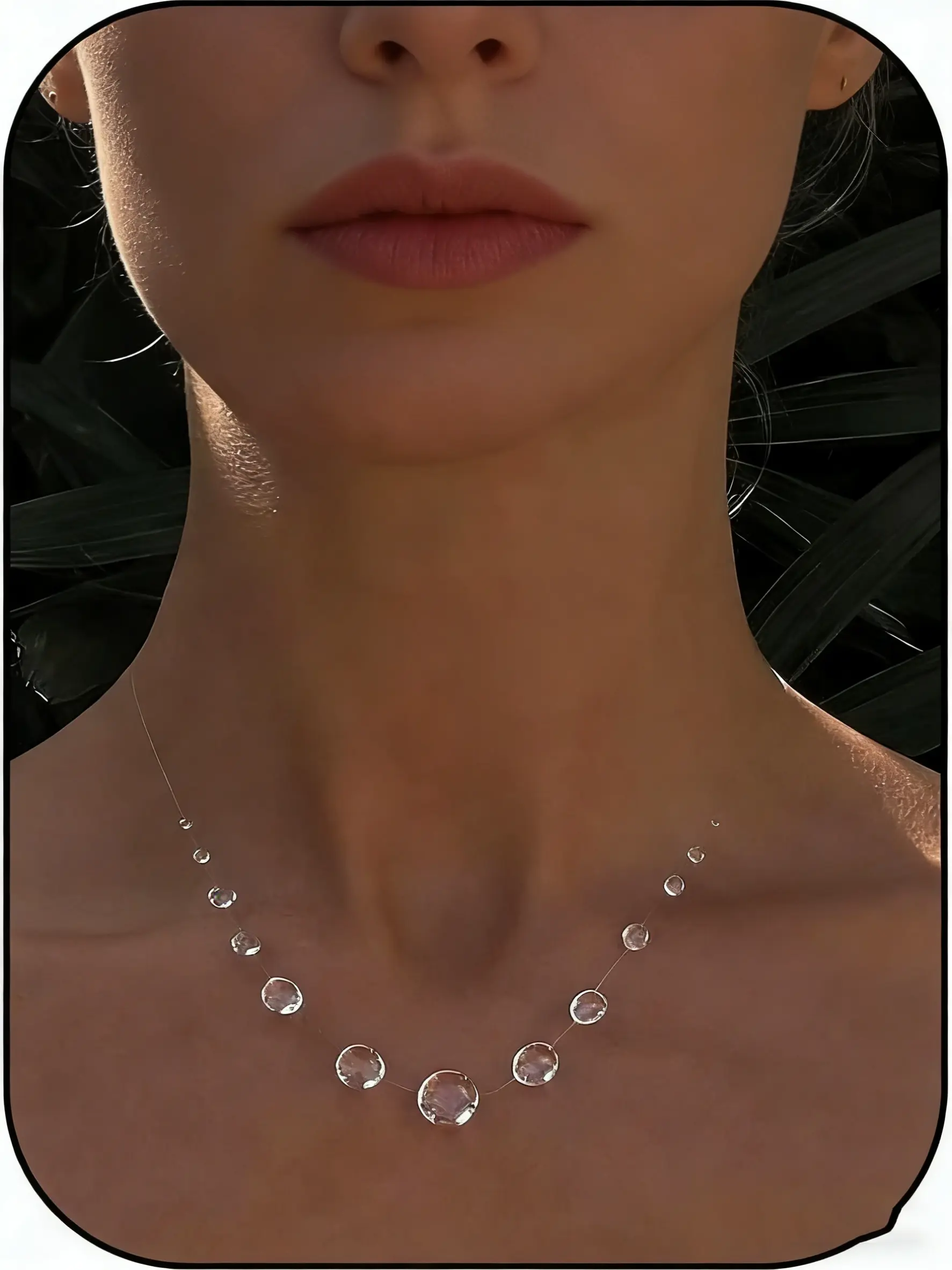 1pc Dew Necklace, Exquisite And Simple Transparent Water Drop Necklace, Water Drop Personality Necklace, Elegant Dew Drop Aesthetic Necklace, Women'S Fashion Exquisite And Cute Jewelry Retro Necklace, Dainty Fashion Jewelry, Minimalist Necklaces