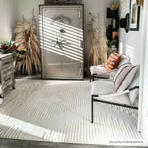 Palimbang Cream 3D Rug