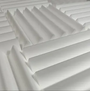 SoundAssured White Acoustic Foam Panels - 12x12x2.5" White Acoustic Tiles - Used For Sound Absorption And Sound Dampening - Perfect For Home Recording Studios, Vocal Booths, Podcasting, Voice Overs, And More