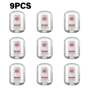 9PCS, Affordable PA+++ Sunscreen Sticks, Bio Sun Stick Unisex Beach Protection Waterproof Sunscreen Stick Refreshing, non-greasy, easy to apply, SPF50+, 15g/stick