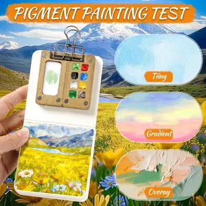 Mini Portable Wooden Palette for Artists, Available in 8/15 Wells, Essential Watercolor Toolset for Students & Travel Sketching, Travel Painting Supplies