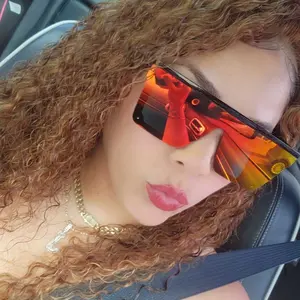 Unisex Simple Style Flat Top Frames Sunglasses (1 Pair), 2024 New Style Trendy Casual Thin Sunglasses for Everyday Use, Summer Sports Sunglasses, Stylish Glasses, Fashion Modern Accessories for Outdoor Activities, Trendy Sporty Sunglasses