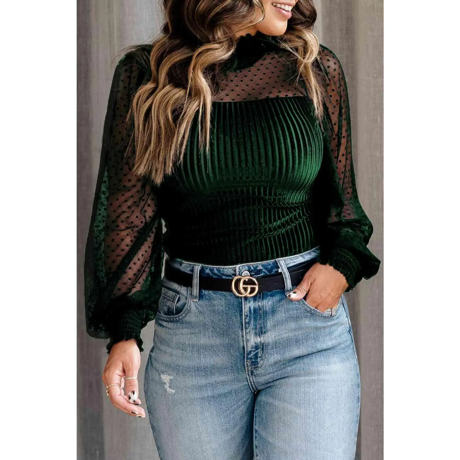 Mesh Long Sleeve Bodysuit