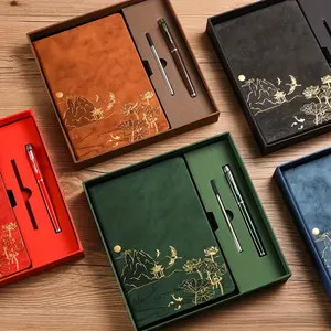 1-Piece Notebook Set - Available as a Single Notebook or Complete Set. The set includes a pen and refills, while the single notebook is individually packaged. Ideal for meeting notes and general journaling, the notebook features a soft-touch, color-changi