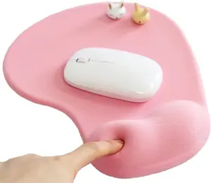 Ergonomic Gel Wrist Support Mouse Pad – Non-Slip Silicone Base with Special-Textured Surface, Ideal for Gaming and Office Use (Pink)