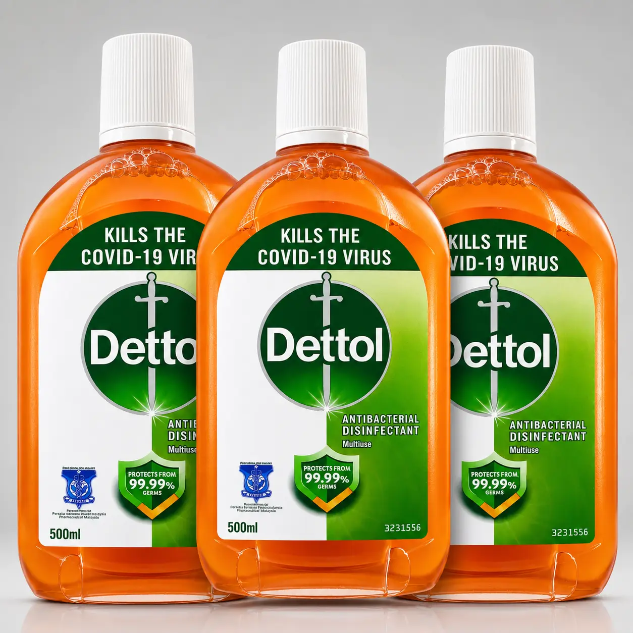 Dettol Antibacterial Disinfectant Liquid Value Bundle (500ml/17oz) - Multiuse Germ-Killing Formula for Hygiene or First Aid Multipack Set