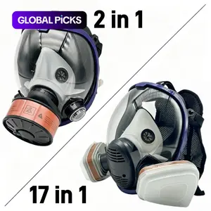 Reusable Anti-Fog Anti-Toxic Full Face Respirator Mask with Filter, Gas and Dust Protection, Ideal for Painting, Woodworking, Construction and DIY #GLOBAL PICKS