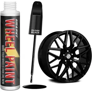 Gloss Black Rim Touch Up , Rim , Wheel Scratch Repair Touch Up  Pen, Repair Curb Rash, , and Scuffs on Wheels Quickly and Easily, Universal Color Gloss Black