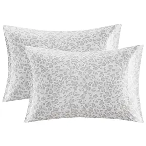 MAIN STREET Luxury 2 PC Animal Print Satin Pillowcases Wrinkle-Free OEKO-TEX Certified Comfortable for Skin & Hair