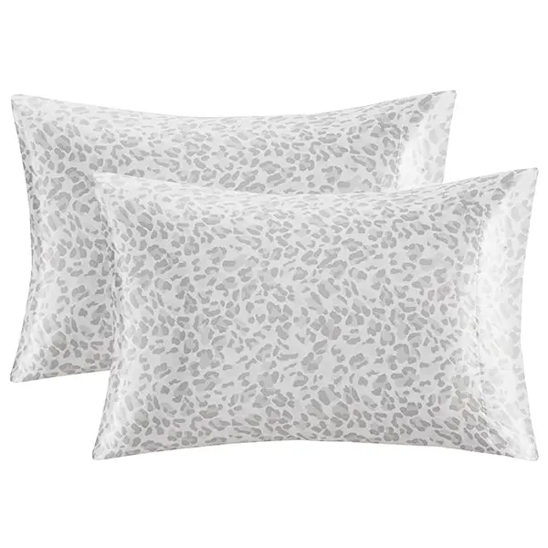 MAIN STREET Luxury 2-Piece Leopard Print Satin Pillowcase Bedding Set, OEKO-TEX Certified, Wrinkle Resistant, Machine Washable, Cold Water Wash Safe, Sun-Dry Compatible, Soft Skin-Friendly for Hair & Skin Comfort, Two Piece Set