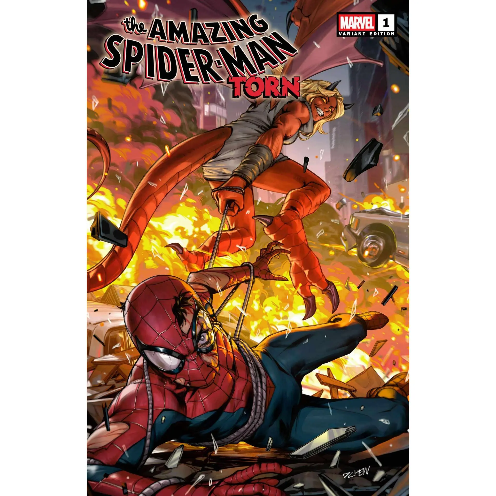 AMAZING SPIDER-MAN: TORN #1 DERRICK CHEW - TRADE DRESS - LTD 3000