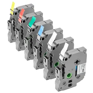 6-Pack 12mm Colored Label Maker Tape Refills, TZE Series Compatible with Brother P-Touch Models, Replacement for Letra Tag TZe-131 TZe-231 TZe-431 TZe-531 TZe-631 TZe-731 (0.47 in Width)