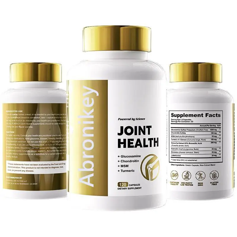 Adult Joint Health Vitamin Dietary Supplement - 120 Capsules with Glucosamine, Chondroitin Sulfate, MSM, Turmeric for Joint Strength, Mobility, Cartilage Support