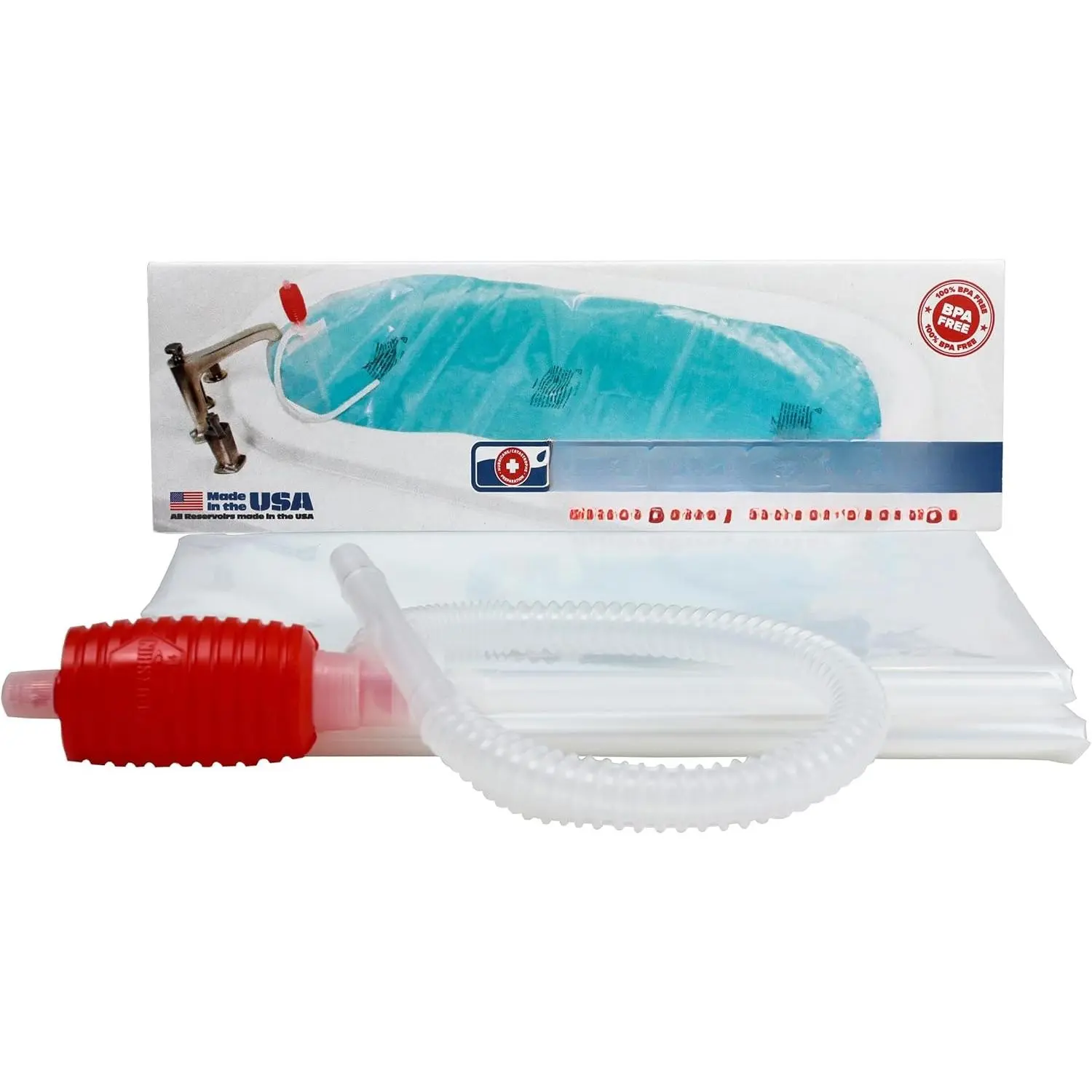 AquaPod Kit 2.0 - ! Bathtub Bladder and  - Water Storage Bladder, Hurricane  (65 gallons of water - larger tubs can hold up to 100 gallons of water) Trust your water!